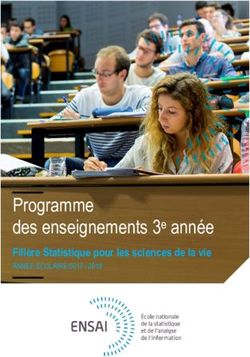 Programme des enseignements 3e année - Filière Statistique pour les sciences de la vie - Ensai