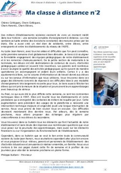 Ma classe à distance n 2 - Lycée Jean Renoir