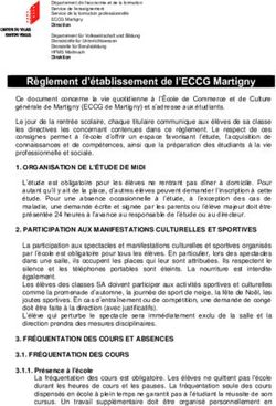 Règlement d'établissement de l'ECCG Martigny