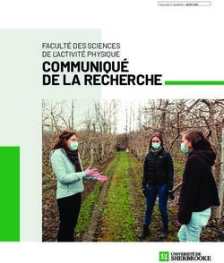 COMMUNIQUÉ DE LA RECHERCHE - FACULTÉ DES SCIENCES DE L'ACTIVITÉ PHYSIQUE - Université de ...