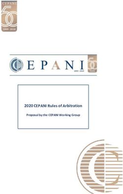 2020 CEPANI Rules of Arbitration - Proposal by the CEPANI Working Group