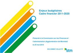 Enjeux budgétaires Cadre financier 2011-2020 - Présenté à la Commission sur les Finances et l'administration (Agglomération de Montréal) le 25 mai ...