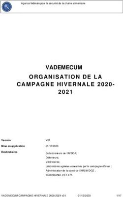 VADEMECUM ORGANISATION DE LA CAMPAGNE HIVERNALE 2020