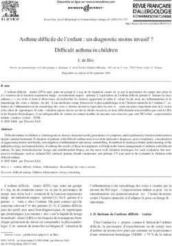 Asthme difficile de l'enfant : un diagnostic moins invasif ? Difficult asthma in children