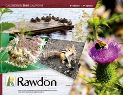 CALENDRIER 2018 CALENDAR - 5e &eacute;dition | 5th edition - Municipalit&eacute; de Rawdon