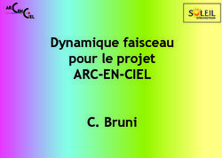 Dynamique faisceau pour le projet - ARC-EN-CIEL C. Bruni