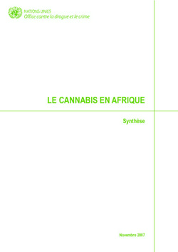 LE CANNABIS EN AFRIQUE - Synthèse - Novembre 2007