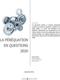 LA PÉRÉQUATION EN QUESTIONS 2020 - Union des ...