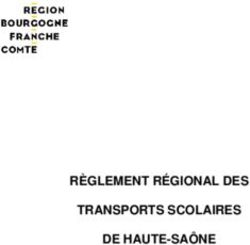RÈGLEMENT RÉGIONAL DES TRANSPORTS SCOLAIRES DE HAUTE-SAÔNE