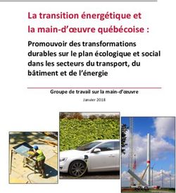 La transition énergétique et la main-d'oeuvre québécoise : Promouvoir des transformations durables sur le plan écologique et social dans les ...