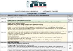 DRAFT PROGRAM-AT-A-GLANCE | LE PROGRAMME EN BREF - AWS
