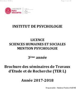 INSTITUT DE PSYCHOLOGIE LICENCE SCIENCES HUMAINES ET SOCIALES MENTION PSYCHOLOGIE - Paris Descartes