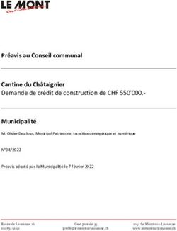 Préavis au Conseil communal Cantine du Châtaignier Demande de crédit de construction de CHF 550'000.- Municipalité