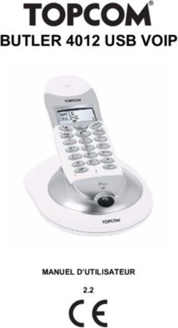 BUTLER 4012 USB VOIP - MANUEL D'UTILISATEUR 2.2