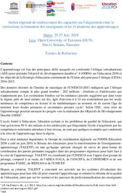 Atelier régional de renforcement des capacités sur l'alignement entre le curriculum, la formation des enseignants et les évaluations des ...