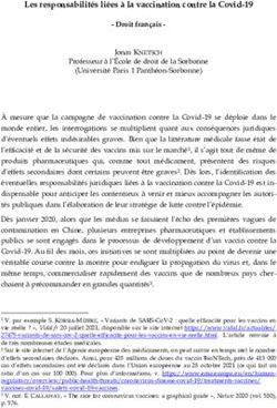 Les responsabilit&eacute;s li&eacute;es &agrave; la vaccination contre la Covid-19