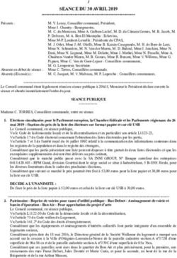 SEANCE DU 30 AVRIL 2019 - Ottignies-Louvain-la-Neuve