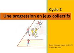 Une progression en jeux collectifs - Cycle 2 - Dossier élaboré par l'équipe des CPC EPS