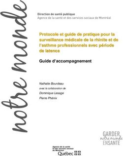 Protocole et guide de pratique pour la surveillance médicale de la rhinite et de l'asthme professionnels avec période de latence Guide ...