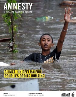 Amnesty - Climat : un défi majeur pour les droits humains - le magazine des droits humains - ODAE