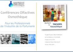 Conférences Olfactives Osmothèque - Pour les Professionnels de l'Industrie de la Parfumerie - Osmotheque