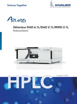 HPLC - Détecteur DAD 6.1L/DAD 2.1L/MWD 2.1L Instructions - Knauer