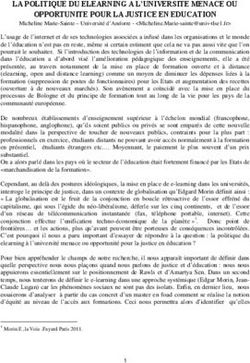 LA POLITIQUE DU ELEARNING A L'UNIVERSITE MENACE OU OPPORTUNITE POUR LA JUSTICE EN EDUCATION