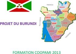 PROJET DU BURUNDI - FORMATION COOPAMI 2013