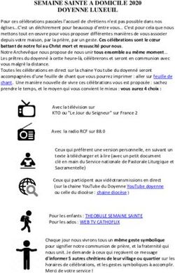 SEMAINE SAINTE A DOMICILE 2020 DOYENNE LUXEUIL