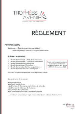 R&Egrave;GLEMENT - Les Troph&eacute;es Avenir