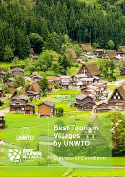Best Tourism Villages by UNWTO - Clauses et Conditions