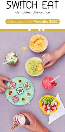 Catalogue des Produits 2020 - SWITCH EAT