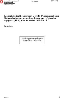 Rapport explicatif concernant le crédit d'engagement pour l'indemnisation des prestations de transport régional de voyageurs (TRV) pour les années ...