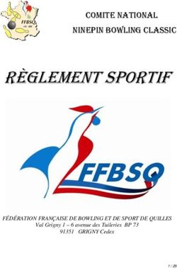 RÈGLEMENT SPORTIF COMITE NATIONAL NINEPIN BOWLING CLASSIC - FÉDÉRATION FRANÇAISE DE BOWLING ET DE SPORT DE QUILLES