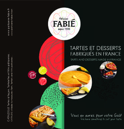 TARTES ET DESSERTS FABRIQUÉS EN FRANCE TARTS AND DESSERTS MADE IN FRANCE - Pâtisserie Fabié