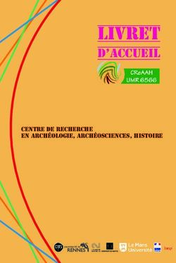 LIVRET D'ACCUEIL CENTRE DE RECHERCHE EN ARCHÉOLOGIE, ARCHÉOSCIENCES, HISTOIRE - CREAAH