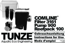 COMLINE Filter 3161 Pump 900 Reefpack 100 Gebrauchsanleitung Instructions for Use Mode d'emploi
