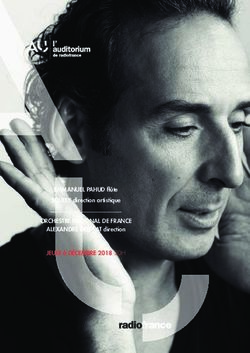 ORCHESTRE NATIONAL DE FRANCE JEUDI 6 DÉCEMBRE 2018 20H - EMMANUEL PAHUD fl ûte SOLREY direction artistique ALEXANDRE DESPLAT direction - Maison de ...