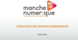 CATALOGUE DES SERVICES NUMERIQUES 04/02/2022