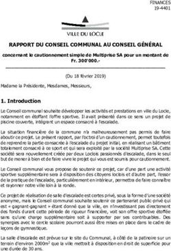 RAPPORT DU CONSEIL COMMUNAL AU CONSEIL G&Eacute;N&Eacute;RAL