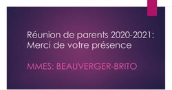 MMES: BEAUVERGER-BRITO - Réunion de parents 2020-2021: Merci de votre présence