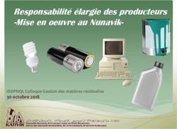 Responsabilit&eacute;&eacute;largiedes producteurs -Miseenoeuvre au Nunavik-IDDPNQL Colloque Gestion des mati&egrave;res r&eacute;siduelles 30 octobre 2018