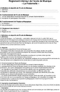 Règlement intérieur de l'école de Musique " La Fraternelle "