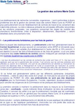 La gestion des actions Marie Curie