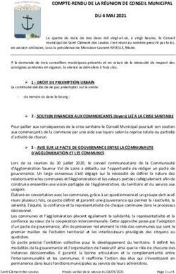 COMPTE-RENDU DE LA RÉUNION DE CONSEIL MUNICIPAL DU 4 MAI 2021 - Saint Clément des Levées