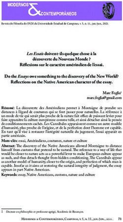 Les Essais doivent-ils quelque chose &agrave; la - d&eacute;couverte du Nouveau Monde ? R&eacute;flexions sur le caract&egrave;re am&eacute;rindien de l'essai. Do the Essays owe ...