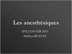 Les anesthésiques IFSI JANVIER 2019 - Mathieu BOULIN - IFSI DIJON