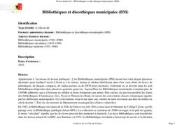 Bibliothèques et discothèques municipales (BM)