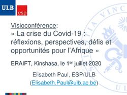 " La crise du Covid-19 : réflexions, perspectives, défis et opportunités pour l'Afrique " - Visioconférence: ORBi