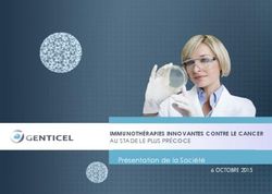 MODIFIEZ LE STYLE DU TITRE - Pr&eacute;sentation de la Soci&eacute;t&eacute; IMMUNOTH&Eacute;RAPIES INNOVANTES CONTRE LE CANCER AU STADE LE PLUS PR&Eacute;COCE